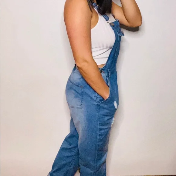 Lilly Distressed Overalls - Picture 2 of 4